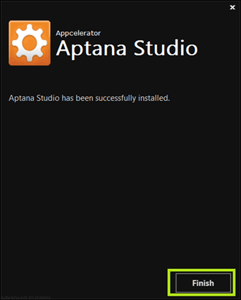 AptanaStudio3インストール,完了
