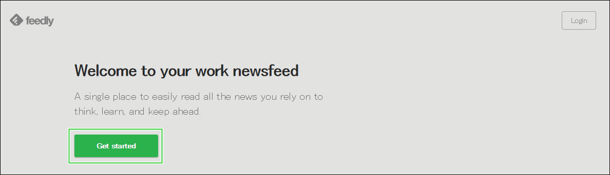 Feedly,ユーザー登録